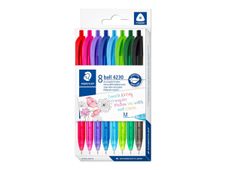 STAEDTLER ball 4230 - Pack de 8 stylos à bille - couleurs assorties - pointe moyenne