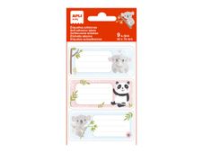 Apli Dinosaures - 9 Étiquettes scolaires - 75 x 35 mm