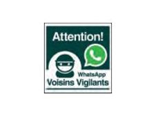 PICKUP - Teken - vigilant neighbors - 150 x 150 mm - zelfklevend - vinyl