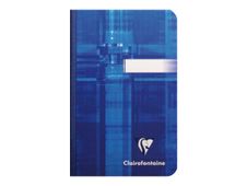 Clairefontaine A7+ - Notitieboek - bevestigd aan hoes - 90 x 140 mm - 96 vellen / 192 pagina's - wit papier - van ruiten voorzien - hoezen in verschillende kleuren - karton