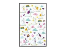 Maildor - 1 feuille gommettes licorne - 7 x 12cm