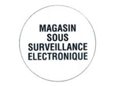 PICKUP - Teken - shop under electronic surveillance - rond - 200 mm (diameter) - zelfklevend - vinyl