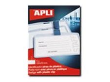 Apli Agipa - 5 Portes-badge de nom plastique - pour 100 x 72 mm