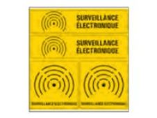 PICKUP - Teken - under video surveillance - zelfklevend - vinyl (pak van 4)