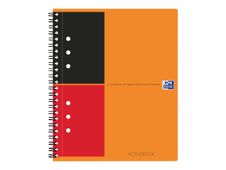 Oxford International Activebook A5 - Notitieboek - met draad gebonden - 80 vellen / 160 pagina's - wit papier - van lijnen voorzien - met meerdere gaten - oranje hoes - polypropyleen (PP)