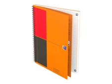 Oxford International NoteBook Connect - Notitieboek - met draad gebonden - B5 - 80 vellen / 160 pagina's - wit - van lijnen voorzien - 2 gaten - karton