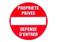 PICKUP - Teken - no entry - rond - 180 mm (diameter) - polystyreen