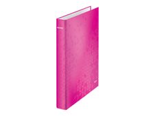 Leitz WOW - classeur à anneaux - pour A4 Maxi - capacité : 250 feuilles - rose métallisé