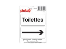 PICKUP - Teken - toilettes - richting - vierkant - 100 x 100 mm - zelfklevend - vinyl