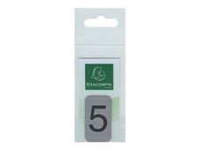 Exacompta - Pictogramme - Chiffre 5 - 25 x 44 mm - aluminium brossé