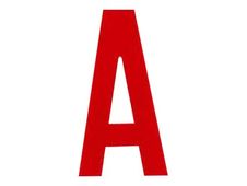 PICKUP LETTERING MONO Nobel - Zelfklevend etiket - voorgedrukt: A - glanzend rood