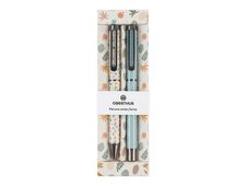 Oberthur Carmen - Parure de stylo à bille et roller - vert de gris