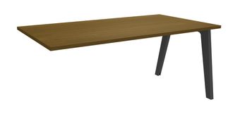Bureau simple STEELY - L160 cm - Bureau suivant - Pieds carbone - plateau imitation noyer