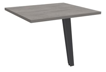 Retour direct pour bureau Steely - L80 - 1 Pied métal carbone - plateau chêne gris