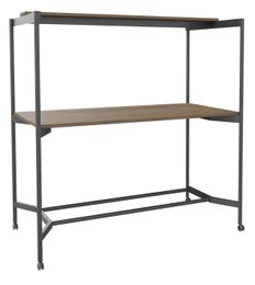 Burocean Elki - Tafel - mobiel - rechthoekig - walnoot - koolstof basis