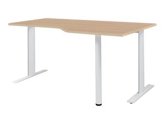 Gautier office YES! - Tafel - rechthoekig gebogen (rechts) - naturel eiken