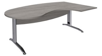 Burocean Idra - Tafel - rechthoekig gebogen (rechts) - grijs eiken
