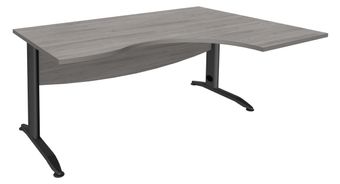 Burocean Idra - Tafel - rechthoekig gebogen (rechts) - grijs eiken