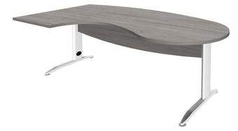 Burocean Idra - Tafel - rechthoekig gebogen (links) - grijs eiken