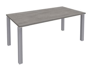 Burocean - Bureau - rechthoekig - grijs eiken - aluminium basis