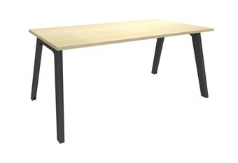 Burocean Steely - Bureau - rechthoekig - esdoornbruin - koolstof basis