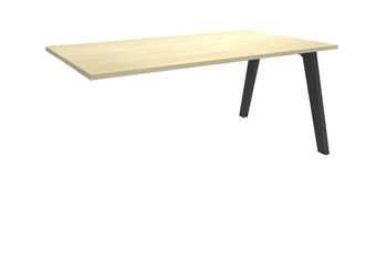 Bureau simple STEELY - L160 cm - Bureau suivant - Pieds carbone - plateau imitation Erable