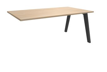 Bureau simple STEELY - L180 cm - Bureau suivant - Pieds carbone - plateau imitation Chêne clair