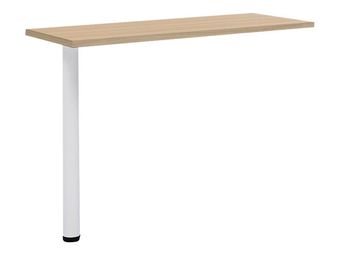 Retour direct pour bureau YES ! - Pied ajustable blanc - Chêne