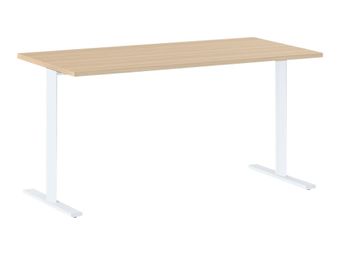 Bureau YES ! - 80 cm - Pieds métal fixes - Chêne