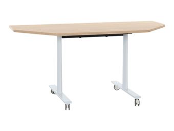 Gautier office YES! - Tafel - mobiel - half-moon - naturel eiken