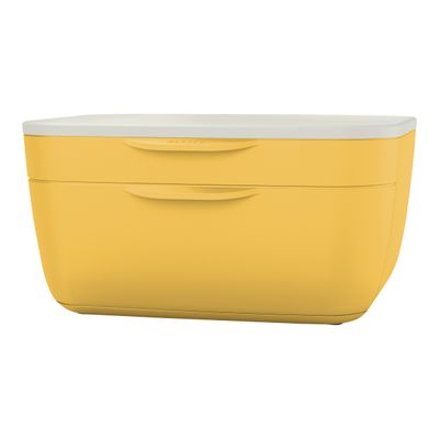 4002432124756-Leitz Cosy - Bloc de classement plastique - 2 tiroirs - jaune-Angle droit-1