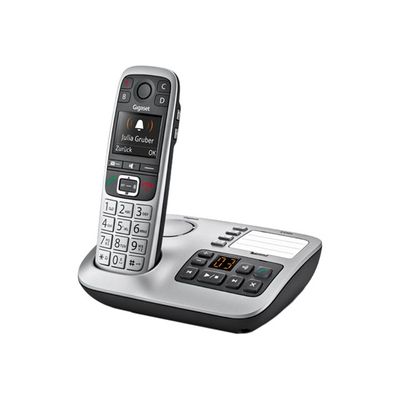 4250366848662-Gigaset E560A - téléphone sans fil - avec répondeur - argent-Angle droit-0