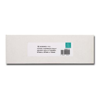 3130633409011-Exacompta - 10 Bobines papier thermique - Rouleau de 57 x 47 x 12 mm - 25 m-Bas-4