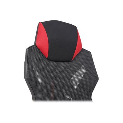 3701338800702-Fauteuil gamer POPER-M - accoudoirs réglables - noir et rouge-Gros plan-10