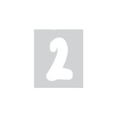 8711234003102-Pickup Déco Emma - Étiquette autocollante 70 mm - Chiffre 2 - blanc-Avant-0