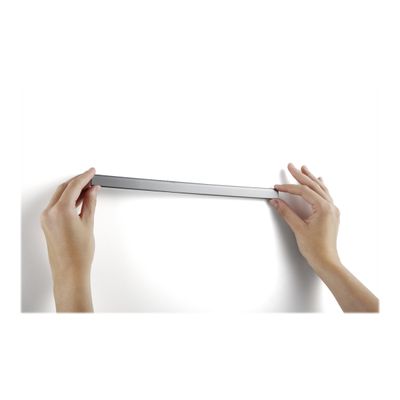 4005546992068-Durable Durafix - 5 Barres d'affichage adhésives 297 mm - argent métallisé - pour documents A3 -Avant-1