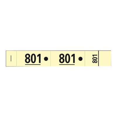 3130630966098-Exacompta - 20 Carnets de 50 tickets de vestiaire 3 volets - 30 x 200 mm - numéroté - jaune-Gros plan-2