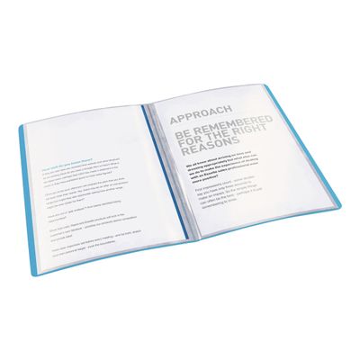4049793028125-Esselte Vivida - porte vues - A4 - pour 40 feuilles - bleu vif-Angle gauche-2