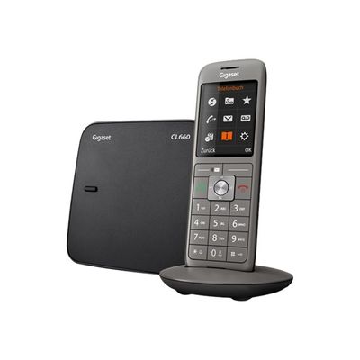 4250366853611-Gigaset CL660A Trio - téléphone sans fil - avec répondeur + 2 combinés supplémentaires -Angle droit-1