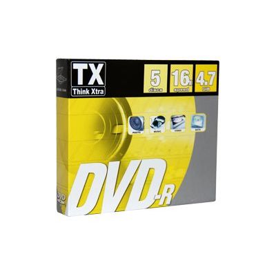 5060046676572-Think Extra - 5 DVD-R avec boîtiers slim - 4,7 Go-Angle gauche-1