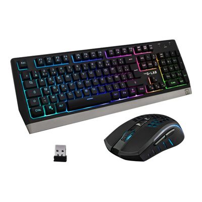 3760162064728-The G-Lab COMBO Tungsten - Ensemble clavier et souris sans fil - Azerty-Angle gauche-0