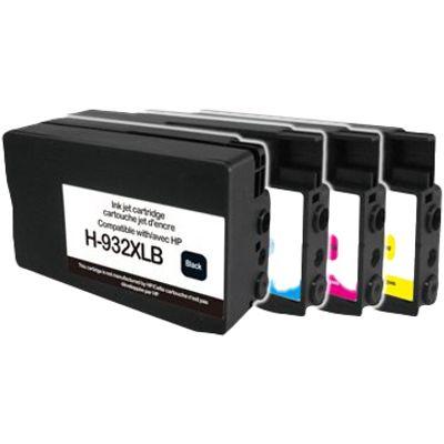 3584770891015-Cartouche compatible HP 932XL/933XL - pack de 4 - noir, cyan, magenta, jaune - Uprint--0