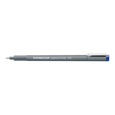 4007817036471-STAEDTLER pigment liner - Feutre fin - 0.3 mm - bleu-Angle gauche-0