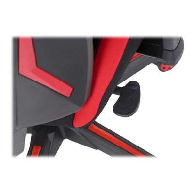 3701338800702-Fauteuil gamer POPER-M - accoudoirs réglables - noir et rouge-Gros plan-9