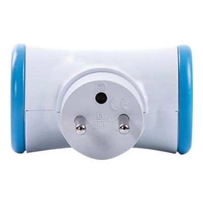 3760110685555-WATT & CO - Multiprise biplite rotative - blanc/bleu-Arrière-1