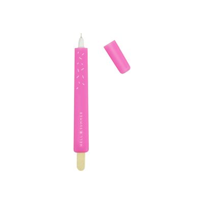 8051739306941-Legami Hello Summer - Stylo gel rose-Avant-0