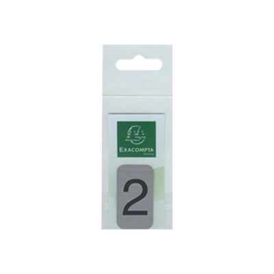 3130630671824-Exacompta - Pictogramme - Chiffre 2 - 25 x 44 mm - aluminium brossé-Avant-0