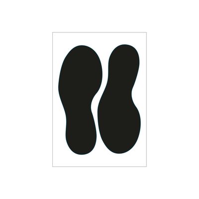 8711234041890-Pickup - Adhésif de signalisation au sol "pas noir" - 25 cm-Avant-0
