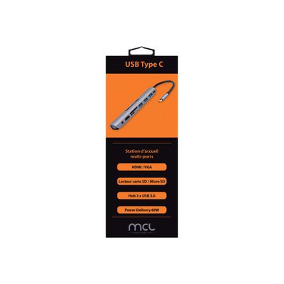 3700224763855-MCL Samar - station d'accueil - USB-C, VGA, HDMI-Avant-2