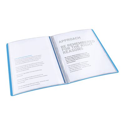 4049793028125-Esselte Vivida - porte vues - A4 - pour 40 feuilles - bleu vif-Angle droit-1